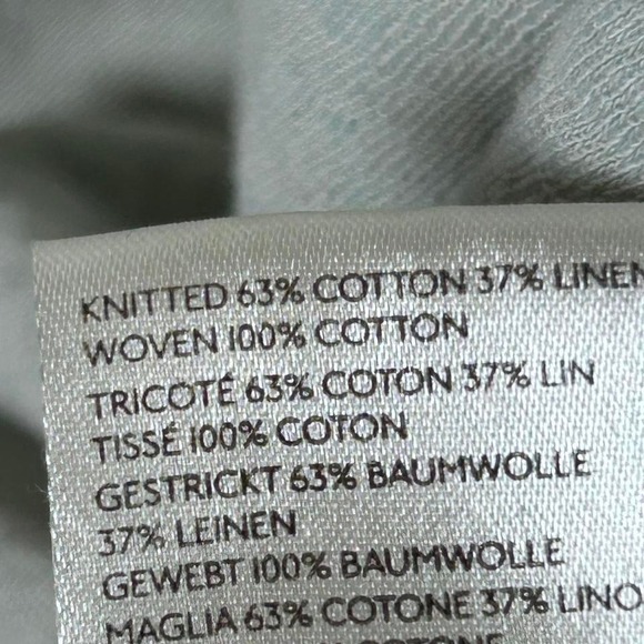 Free People WE THE FREE Women Sofia Henley Cotton/Linen Knit Top SZ L - Picture 5 of 6